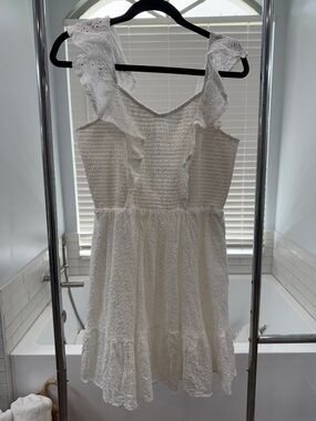 Altar'd State White Eyelet Ruffle Sundress